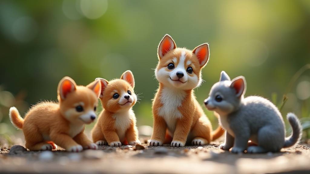 Collection d'animaux miniatures détaillés