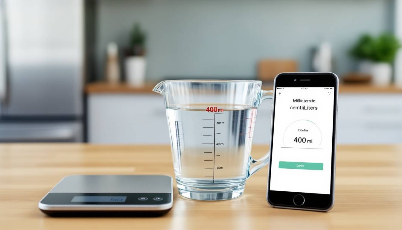 Conversion 400 ml en cl avec outil interactif