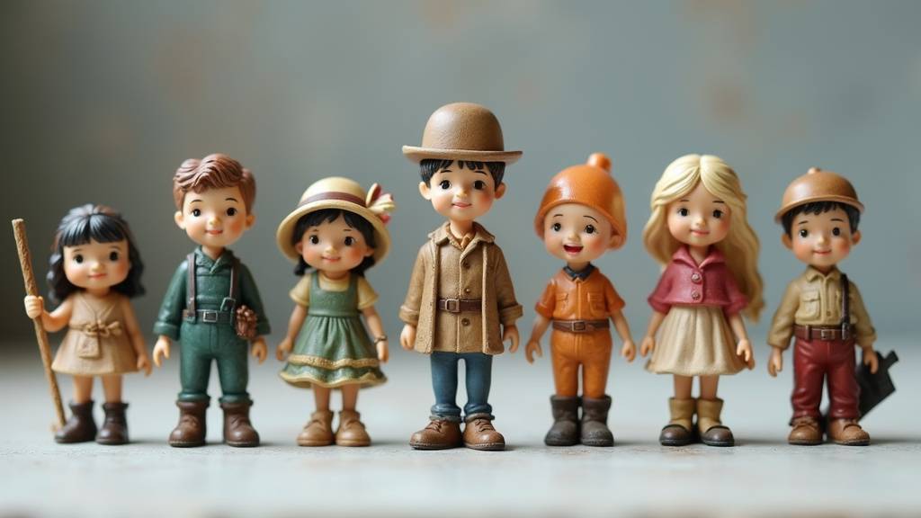 Figurine miniature sur une étagère