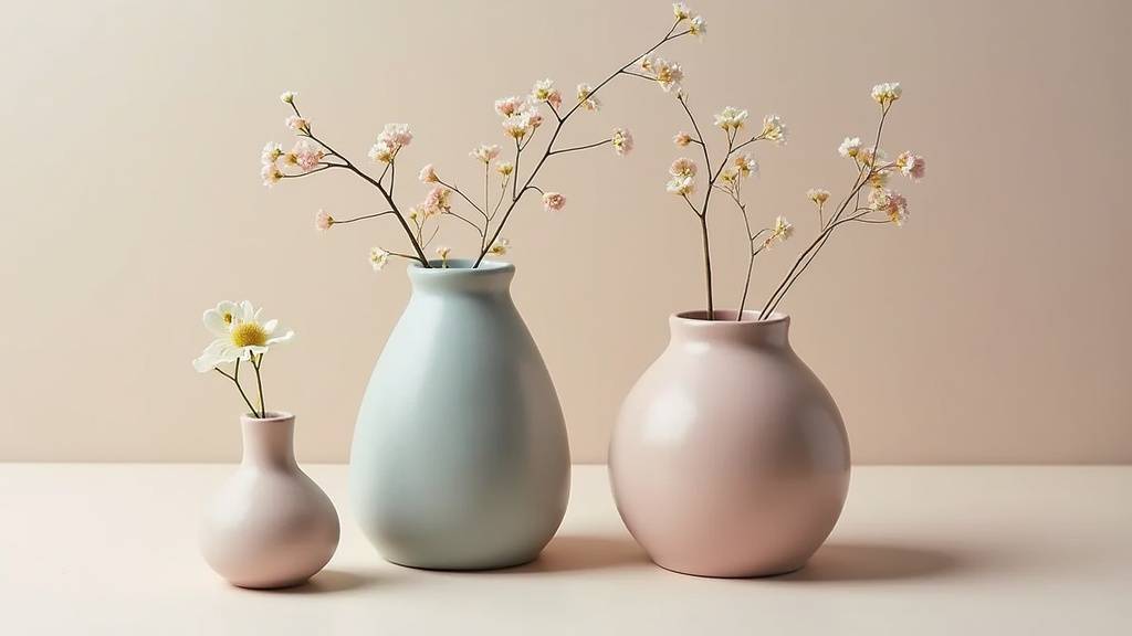 Mini vase en céramique artisanale sur une table